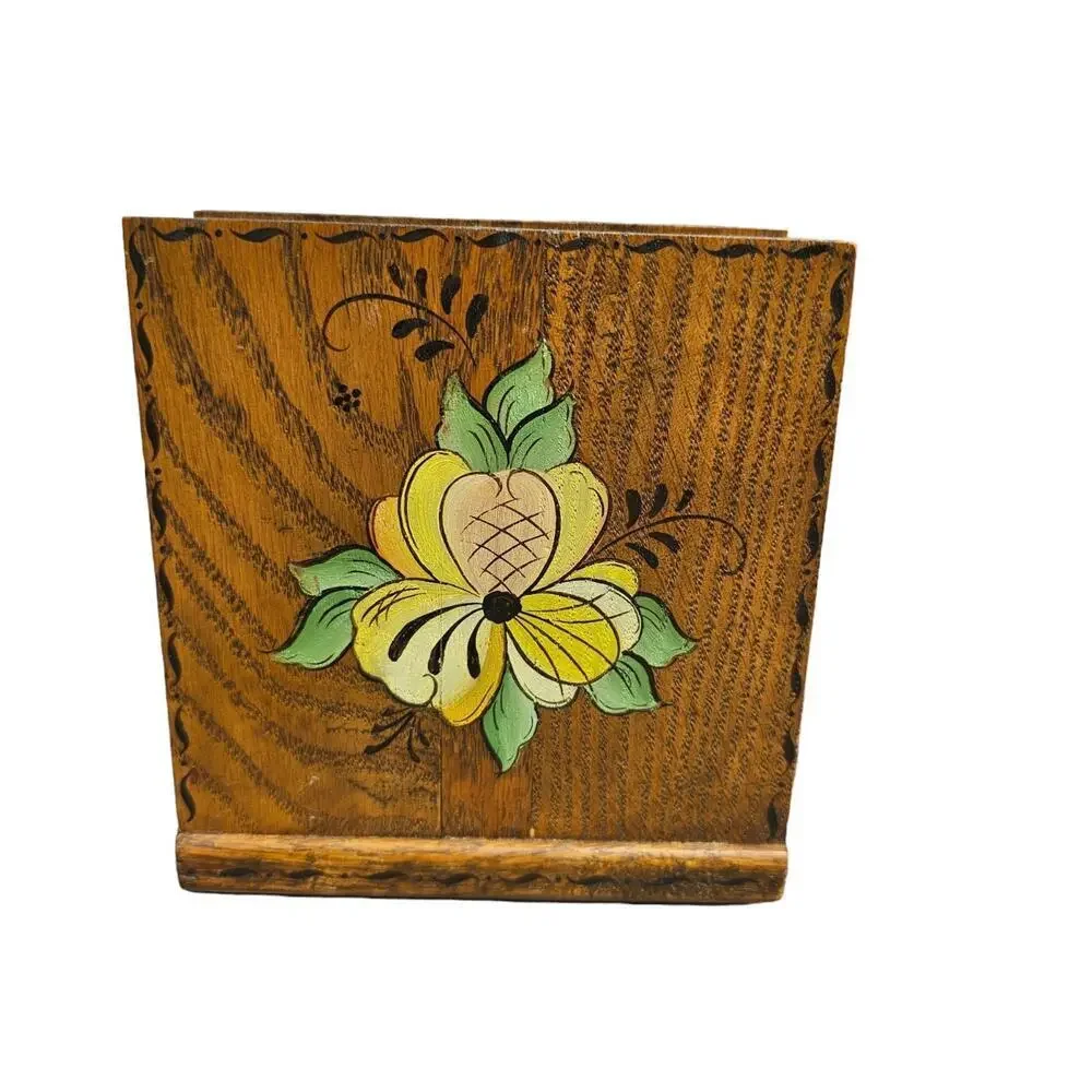 Norwegian Rosemaling Napkin Holder